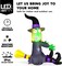 4FT Halloween Inflatable Witch with Build-in LED Lights(green)